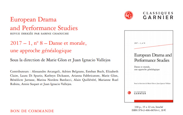 Publication: Danse et Morale (EDPS 8) - Marie Glon et Juan Ignacio Vallejos Publication: Danse et Morale (EDPS 8) - Marie Glon et Juan Ignacio Vallejos