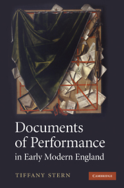 Prize winner David Bevington Award for Best New Book in Early Drama Studies 2010 - Winner: Professor Tiffany Stern, Oxford Prize winner David Bevington Award for Best New Book in Early Drama Studies 2010 - Winner: Professor Tiffany Stern, Oxford