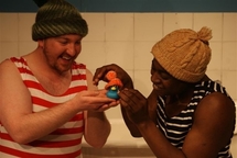 John McGrellis and Matt Christian Reed. OP Production of Bath Time. Photo credit: Charlie Field. Courtesy of OP. John McGrellis and Matt Christian Reed. OP Production of Bath Time. Photo credit: Charlie Field. Courtesy of OP.