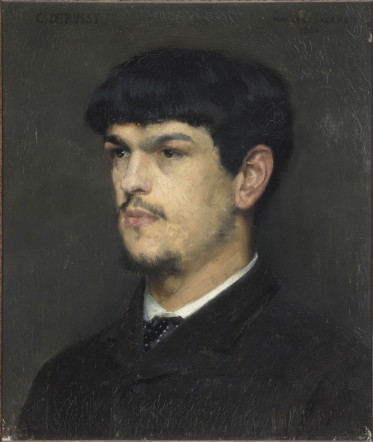 Marcel Baschet, 1862-1941  Portrait de Claude Debussy, 1865  Huile sur bois d’acajou foncé, 25 x 21,5 cm  Paris, musée d’Orsay  © ADAGP, Paris 2012  © RMN (musée d’Orsay) / Hervé Lewandowski