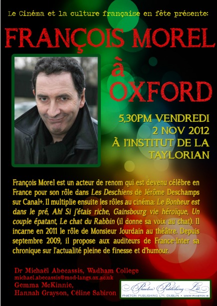 François Morel à Oxford! François Morel à Oxford!