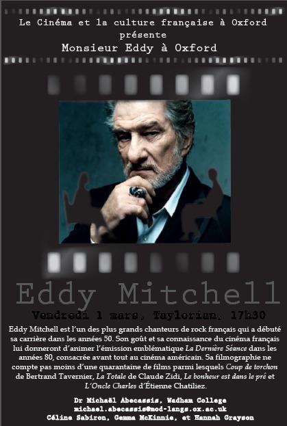 Le Cinéma et la culture française à Oxford présente:  Monsieur Eddy à Oxford