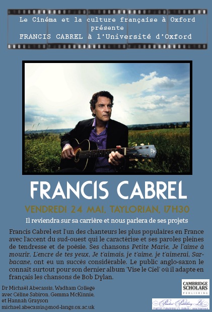 Francis Cabrel à Oxford ! Francis Cabrel à Oxford !