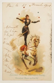 Souvenir from the Barnum & Bailey Greatest Show on Earth, 1902, carte postale. Coll. BnF, département des Arts du spectacle. © BnF Souvenir from the Barnum & Bailey Greatest Show on Earth, 1902, carte postale. Coll. BnF, département des Arts du spectacle. © BnF