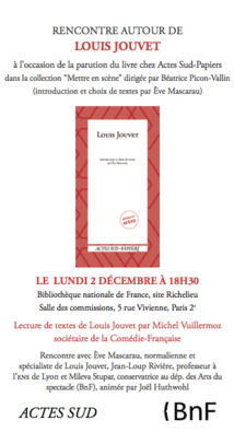 Soirée BnF (Jouvet) Soirée BnF (Jouvet)