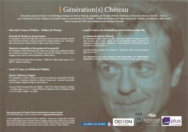 Rencontres Chéreau Rencontres Chéreau