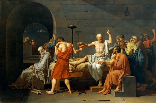 Mort de Socrate par David, wikicommons