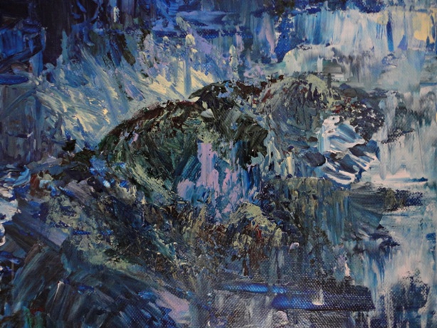 Painting: Pluie (Sabine Chaouche)
