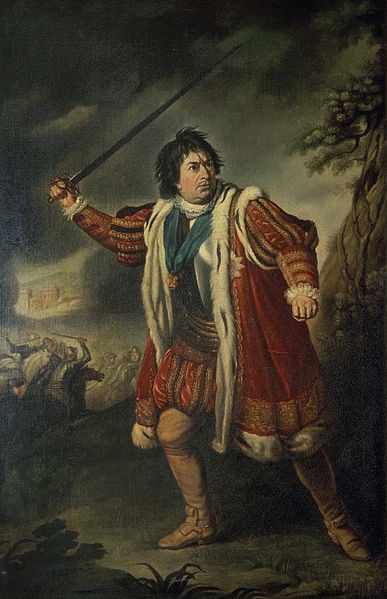 wikicommons. Garrick as Richard III, after 1772. From Act V, Scene 4 of William Shakespeare's Richard III. (c) Folger Library