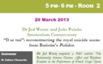 Theatre Seminar, Taylor Institution, Oxford, 20th March