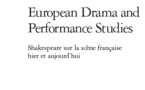 EDPS n°6: Shakespeare sur la scène française hier et aujourd'hui. John Golder (dir.)